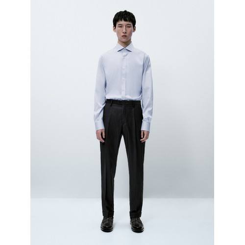 Эластичная рубашка в полоску slim fit