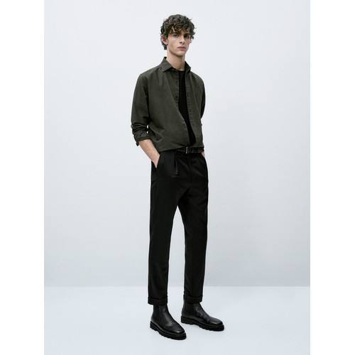 Slim fit melange houndstooth shirt
