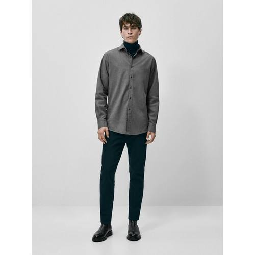 Slim fit melange houndstooth shirt