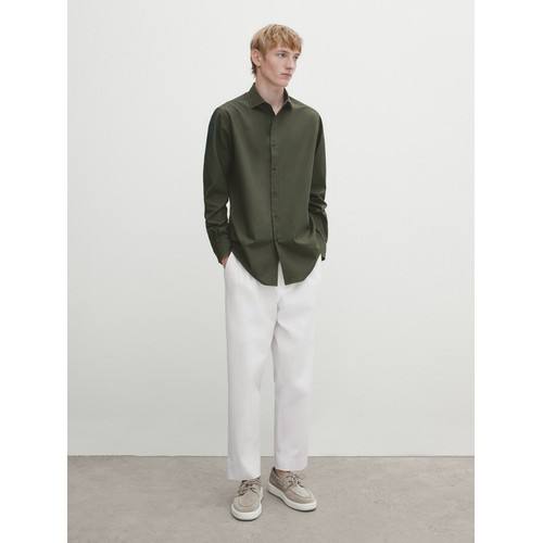 Рубашка из очень тонкого хлопка Barré slim fit