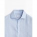 100% льняная рубашка slim fit из окрашенного льна
